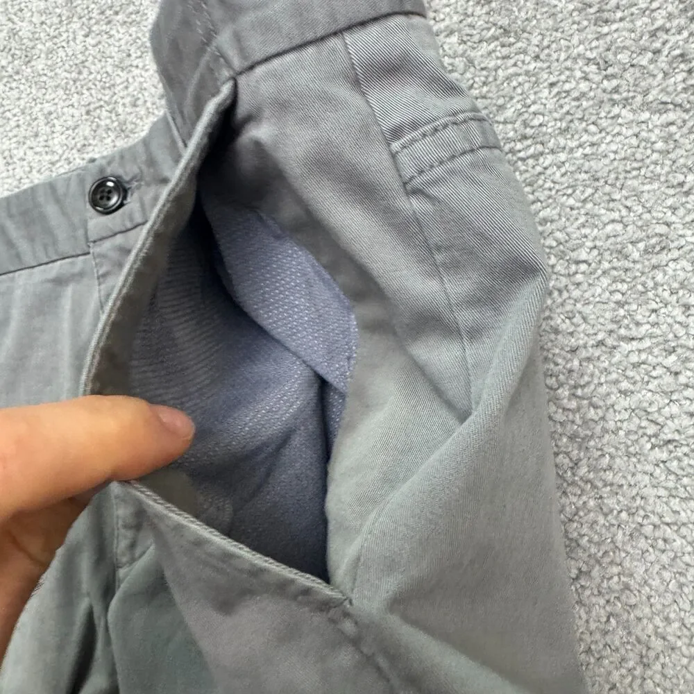 Zara Man Basic Collection Chino Pants Men 34 Gray Straight Leg Flat Front Cotton